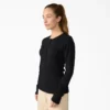 Camisa Henley de cuello redondo para mujer