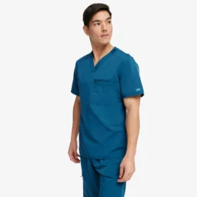 Camisa médica de cuello en V para hombre Balance