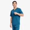 Camisa médica de cuello en V para hombre Balance Camisa médica de cuello en V para hombre Balance