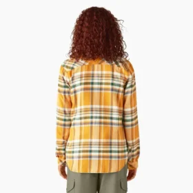 Camisas de franela a cuadros de manga larga para mujer