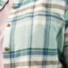 Camisas de franela a cuadros de manga larga para mujer talla grande