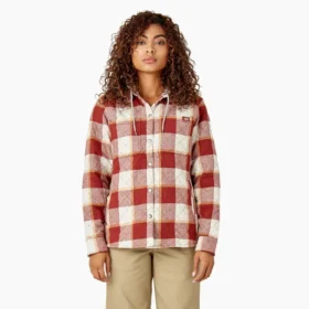 Camisas de franela con capucha para mujer