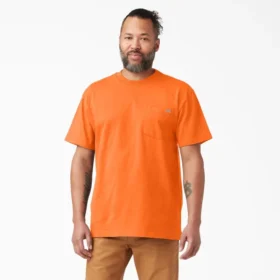 Camisas de manga corta con bolsillo de neón de tejido grueso