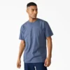 Camisas de manga corta con bolsillo de tejido de punto de peso pesado jaspeado