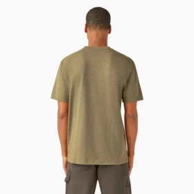 Camisas de manga corta con bolsillo de tejido de punto de peso pesado jaspeado