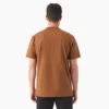 Camisas de manga corta con bolsillo de tejido de punto de peso pesado jaspeado