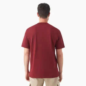 Camisas de manga corta con bolsillo de tejido de punto de peso pesado jaspeado