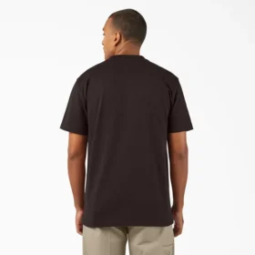 Camisas de manga corta con bolsillo de tejido de punto de peso pesado jaspeado