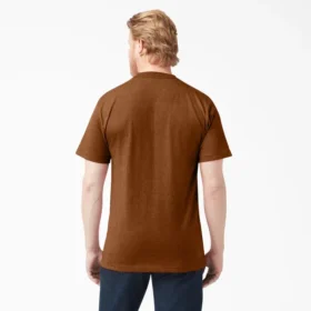 Camisas de manga corta con bolsillo de tejido de punto de peso pesado jaspeado