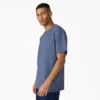 Camisas de manga corta con bolsillo de tejido de punto de peso pesado jaspeado