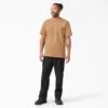 Camisas de manga corta con bolsillo de tejido de punto de peso pesado jaspeado