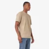 Camisas de manga corta con bolsillo de tejido de punto de peso pesado jaspeado