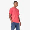 Camisas de manga corta con bolsillo de tejido de punto de peso pesado jaspeado