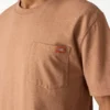 Camisas de manga corta con bolsillo de tejido de punto de peso pesado jaspeado