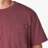 Camisas de manga corta con bolsillo de tejido de punto de peso pesado jaspeado