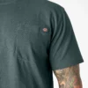 Camisas de manga corta con bolsillo de tejido de punto de peso pesado jaspeado
