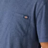 Camisas de manga corta con bolsillo de tejido de punto de peso pesado jaspeado