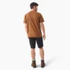 Camisas de manga corta con bolsillo de tejido de punto de peso pesado jaspeado