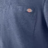 Camisas de manga corta con bolsillo de tejido de punto de peso pesado jaspeado