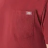 Camisas de manga corta con bolsillo de tejido de punto de peso pesado jaspeado