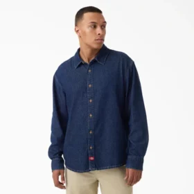 Camisas de mezclilla ligeras de manga larga