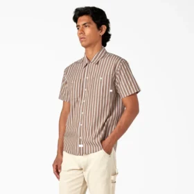 Camisas de servicio a rayas de manga corta