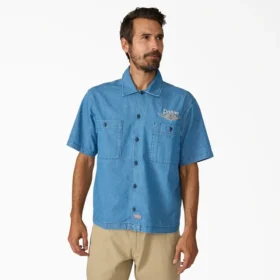 Camisas de trabajo bordadas de cambray de corte holgado Dickies X Harley-Davidson®