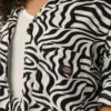 Camisas de trabajo con estampado de cebra para mujer Camisas de trabajo con estampado de cebra para mujer
