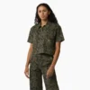 Camisas de trabajo cortas de camuflaje Drewsey para mujer