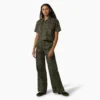 Camisas de trabajo cortas de camuflaje Drewsey para mujer