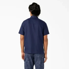 Camisas de trabajo de lino de manga corta