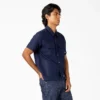 Camisas de trabajo de lino de manga corta Camisas de trabajo de lino de manga corta