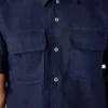 Camisas de trabajo de lino de manga corta Camisas de trabajo de lino de manga corta