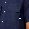 Camisas de trabajo de lino de manga corta Camisas de trabajo de lino de manga corta
