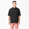 Camisas de trabajo de pantalones cortos con cremallera frontal y mezcla de materiales