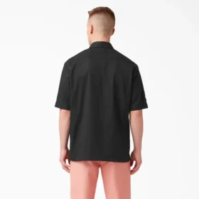 Camisas de trabajo de pantalones cortos con cremallera frontal y mezcla de materiales