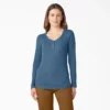 Camisas Henley de manga larga para mujer Camisas Henley de manga larga para mujer