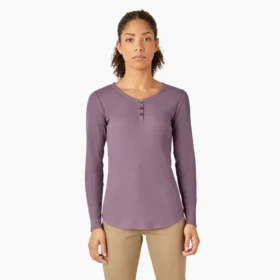 Camisas Henley de manga larga para mujer