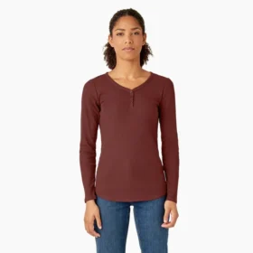 Camisas Henley de manga larga para mujer
