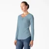 Camisas Henley de manga larga para mujer Camisas Henley de manga larga para mujer