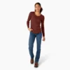 Camisas Henley de manga larga para mujer Camisas Henley de manga larga para mujer