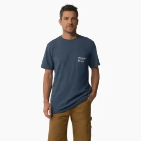 Camiseta con bolsillo y gráfico «United by Work»