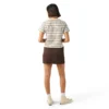 Camiseta corta a rayas con bolsillo para mujer Camiseta corta a rayas con bolsillo para mujer