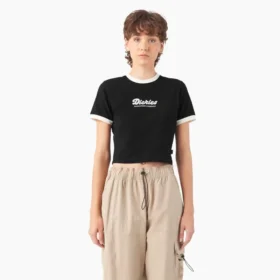 Camiseta corta con cuello redondo para mujer Lewistown
