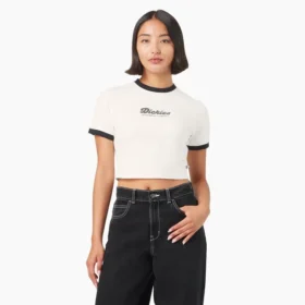 Camiseta corta con cuello redondo para mujer Lewistown