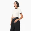 Camiseta corta con cuello redondo para mujer Lewistown Camiseta corta con cuello redondo para mujer Lewistown