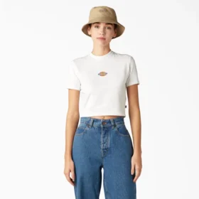 Camiseta corta con logo Maple Valley para mujer