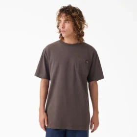 Camiseta de bolsillo de tejido grueso desgastada