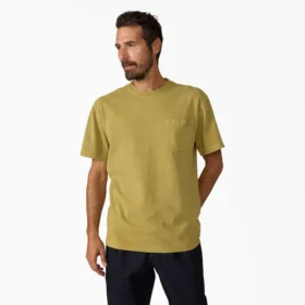 Camiseta de bolsillo de tejido grueso desgastada