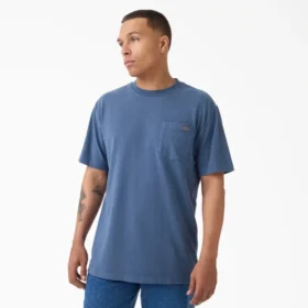Camiseta de bolsillo de tejido grueso desgastada
